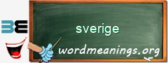 WordMeaning blackboard for sverige